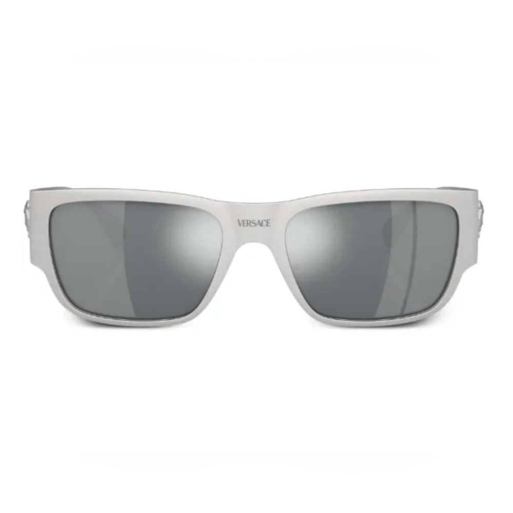 Versace Medusa rectangle metal sunglasses